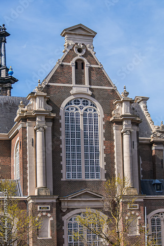 Renaissance style Western Church (Westerkerk, 1620 - 1631) - Dutch Protestant church. It stands on edge of Amsterdam’s Jordaan district, on Prinsengracht (Prince's Canal). Amsterdam, The Netherlands.