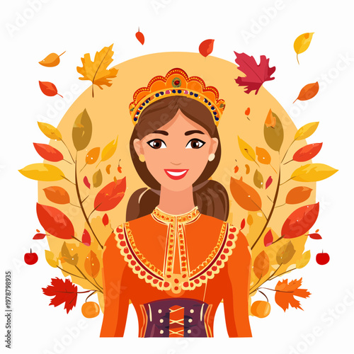 Herbstliches Porträt mit warmen Farben