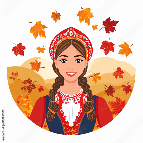 Herbstliches Porträt mit warmen Farben