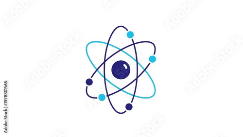 Atom Structure Science Symbol Illustration.