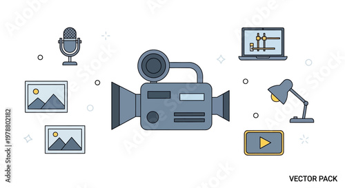 Camera equipment for video production.