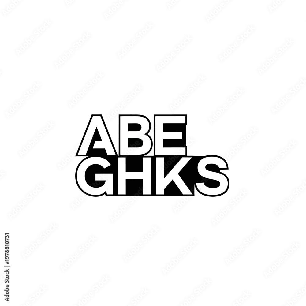 Obraz premium Black and white logo design letters.