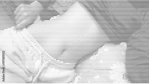 Halftone effect of a women body with a pixelated appearance