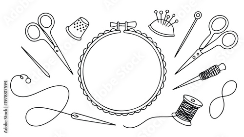 sewing tools and equipment for crafting and embroidery  sewing kit