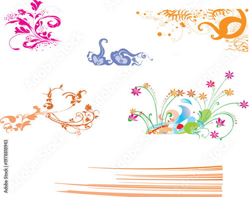 Red racing car with speed lines on white background, modern flat design vector illustration