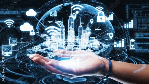 Futuristic City Held in Hand, Technology and Innovation.