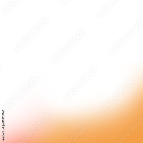 Gradient composition highlights a subtle, sun-kissed orange hue diffusing across the bottom corner of a stark white canvas.