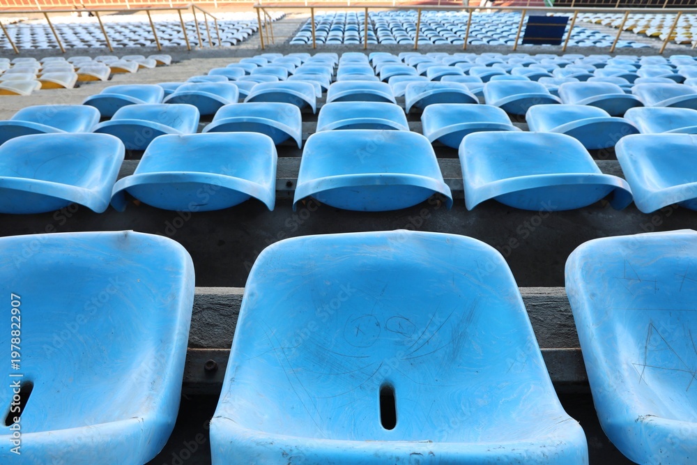 Naklejka premium empty stadium seats