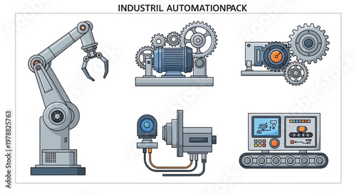 Industrial automation robotic arm machine.