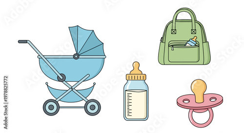 Baby Stroller and Baby Care Items.