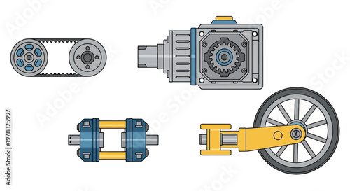Industrial mechanical parts and components.
