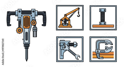 Jackhammer Machine Heavy Duty Tool.