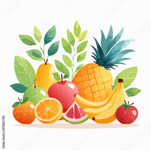 Aquarell-Obst Vektor-Set