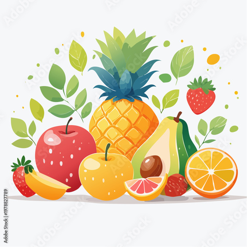 Aquarell-Obst Vektor-Set