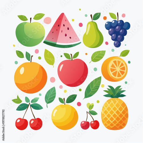 Aquarell-Obst Vektor-Set