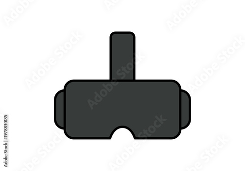 Gafas de realidad virtual de color gris oscuro para experiencias digitales inmersivas