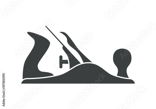 Cepillo de carpintero manual para madera en color gris oscuro