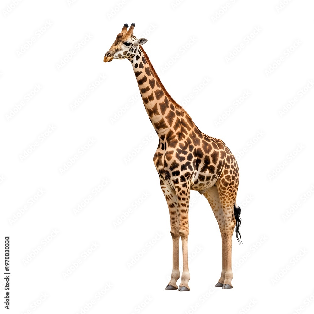Obraz premium giraffe on white background