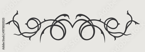 Vector design element of classic baroque ornaments with elegant scrollwork, medieval details.