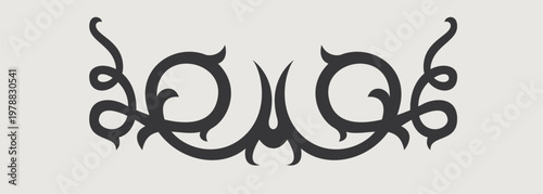 Vector design element of classic baroque ornaments with elegant scrollwork, medieval details.