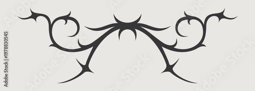 Vector design element of classic baroque ornaments with elegant scrollwork, medieval details.