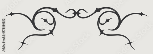 Vector design element of classic baroque ornaments with elegant scrollwork, medieval details.