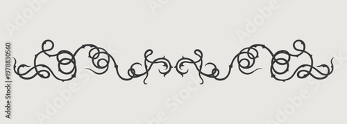 Vector design element of classic baroque ornaments with elegant scrollwork, medieval details.