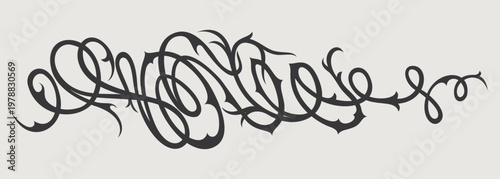 Vector design element of classic baroque ornaments with elegant scrollwork, medieval details.