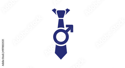 Male Symbol Tie Icon - Masculinity, Business, Professionalism