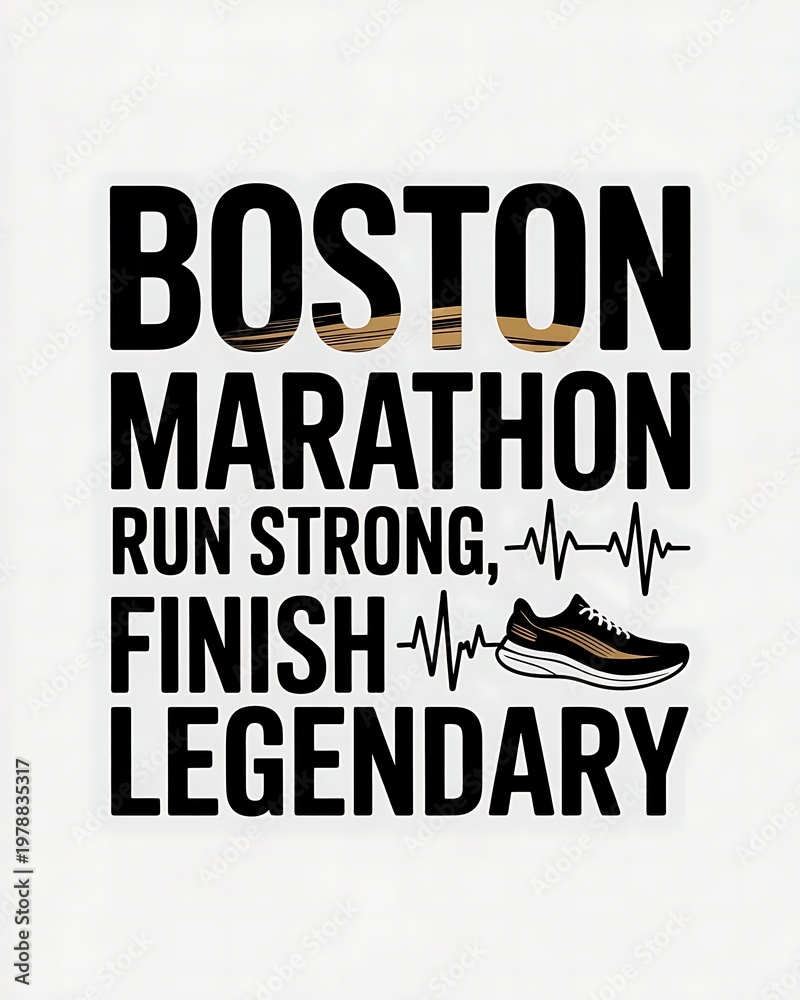 Obraz premium A motivational poster for runners with a strong and legendary finish