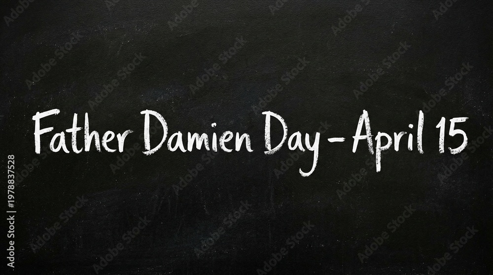 Fototapeta premium Father Damien Day April 15th celebration