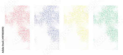 Abstract Halftone Dotted Vector Pattern Background Set