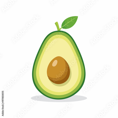 Isolierte Premium-Avocado