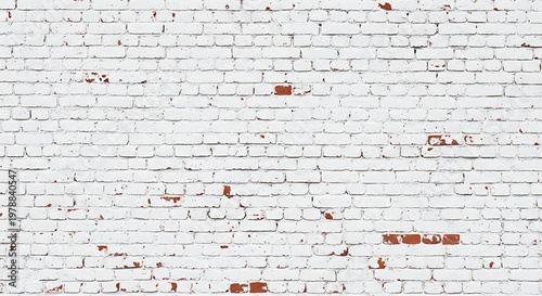 Chipped White Brick Wall Texture peeling