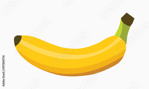 Ripe Banana Vector Illustration Representing Fresh Fruit, Healthy Food, and Tropical Nutrition Concept