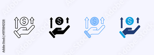 Profitability Icon Set Multistyle Various Collection Element For Design