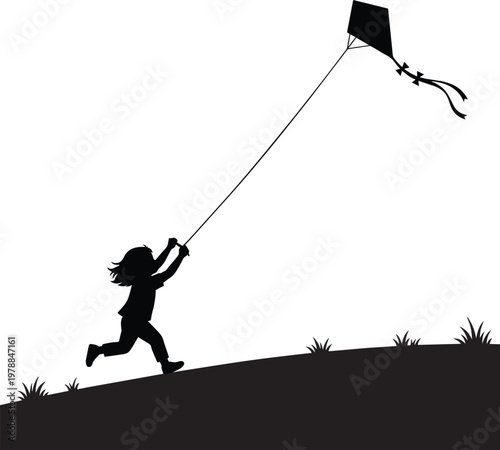 Stylized illustration of a hillside with patches of grass against a dark sky in outline style