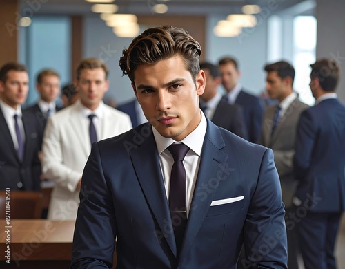 Confident Businessman in a Stylish Suit - Focused and Determined.