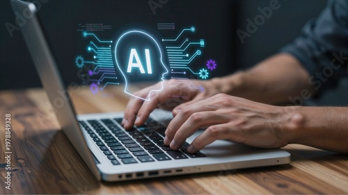 Digital Innovation and Artificial Intelligence Concept Scene