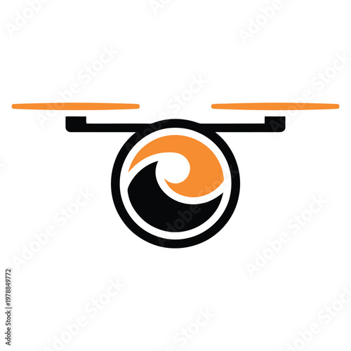 Dynamic logo featuring a stylized swirl and horizontal bar elements