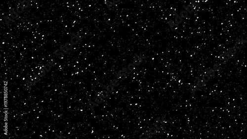 Falling snow or starfield background on black, Minimal white particles space loop animation