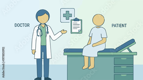 Doctor and Patient Consultation in a Medical Office - Healthcare Concept
