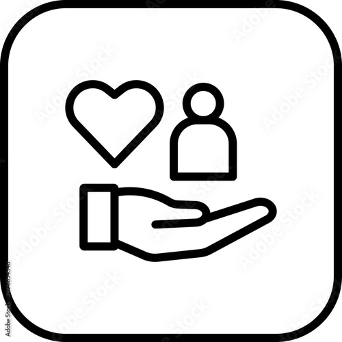 Adoption Line Icon, Child Adoption Outline Icon, Family Adoption Minimal Icon