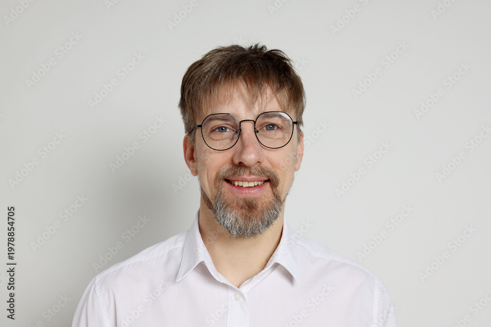Obraz premium Portrait of handsome man on white background