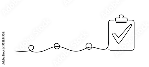 Clear prioritization and distinguishing important tasks from distractions in a focused work environment, a continuous line forming multiple small marks that smoothly