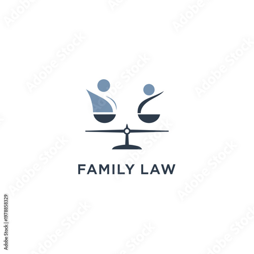 Family law concept with scales.