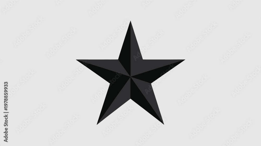 Obraz premium Minimalist black star icon isolated on white background vector illustration