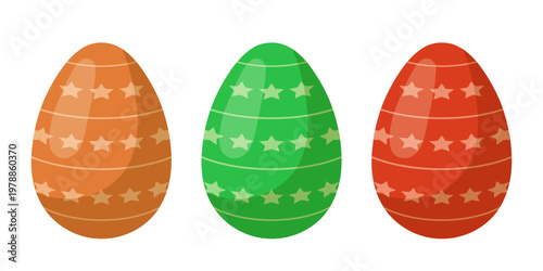 Easter eggs. Vector cartoon hand-drawn illustration.