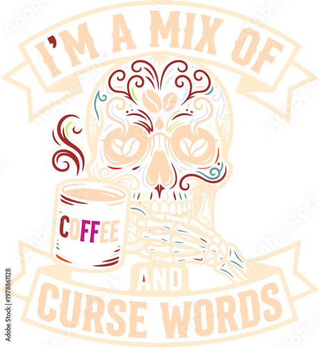 Not My Circus Not My Monkeys typography, light blue circus tent vector illustration, humorous idiom quote for t-shirt design and posters