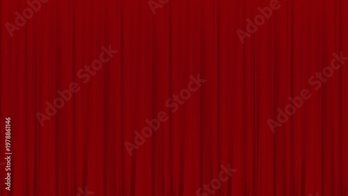 Elegant red theater curtain backdrop with vertical folds, perfect for text placement, stage design, and promotional visuals.